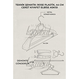 5 Adet Plastik Bakır Renk Yüksek Kalite Ceket Askısı,elbise Askısı,takım Elbise Askısı