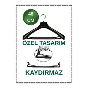 50 Adet 48 Cm Kaydırma Yapmaz, Geniş Omuz, Özel Üretim Ceket Askısı,palto Askısı,takım Elbise Askısı