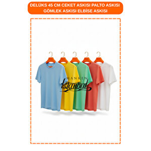 10 Adet Turuncu 45 Cm Özel Üretim Ceket Askısı,palto Askısı,elbise Askısı,gömlek Askısı
