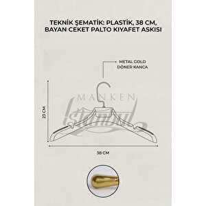 10 Adet  İtalyan Kanca A Kalite Gold Kaplama Plastik Ceket Askısı Kıyafet Askısı