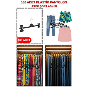 100 Adet Ekonomik Pantolon Askısı - Şort Askısı - Etek Askısı - Elbise Askısı –yüksek Dayanıklılık