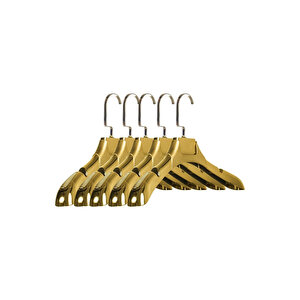 10 Adet Ev Tipi 44 Cm Gold Plastik Ceket Askısı Buluz Askısı Elbise Askısı Kıyafet Askısı