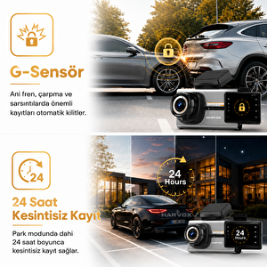 Bagajon 2k Pro Akıllı Araç Kamerası 4g Wifi Gps | 24 Saat Kayıt, Çift Yönlü Sesli Görüşme, Gece Görüşü, G-sensör