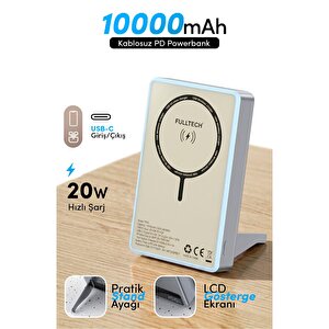 Fp50 10.000 Mah Hızlı Şarj Magsafe Powerbank Mavi