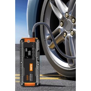 Auhma A9955 16.000 Mah Akü Takviye Cihazı Şarjlı Hava Kompresörü 150 Psi Lastik Şişirme Pompası Powerbank