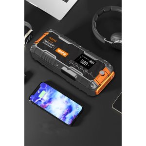 Auhma A9955 16.000 Mah Akü Takviye Cihazı Şarjlı Hava Kompresörü 150 Psi Lastik Şişirme Pompası Powerbank