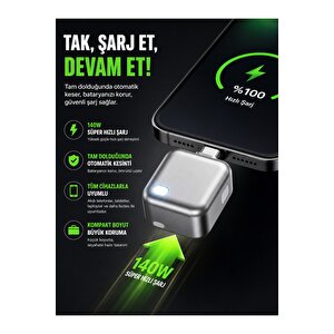 Kh-51 140w Usb-c Akıllı Şarj Kesici | Otomatik Güç Kesme Adaptörü