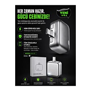 Kh-51 140w Usb-c Akıllı Şarj Kesici | Otomatik Güç Kesme Adaptörü