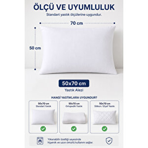 Sıvı Geçirmez Yastık Alezi 2'li 50x70 Cm Pamuklu Fermuarlı Puresleep