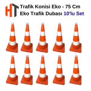 Eko Trafik Konisi 75 Cm -10 Adet