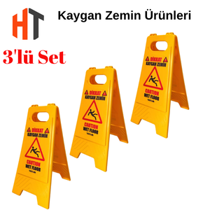 Kaygan Zemin Baskılı Katlanır Levha 30 X 63 Cm Set3