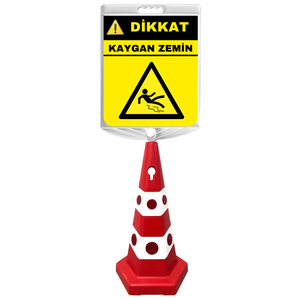 Kaygan Zemin Çift Taraf Baskı Kırmızı Ultra Kedi Gözlü Ağırlıklı Koni Seti Trafik Dubası