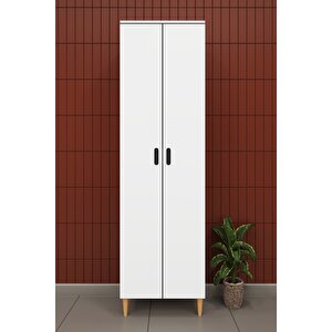 Modern 2 Kapaklı Çok Amaçlı Mutfak Banyo Dolabı %100 Mdf Erzak Kiler Dolabı Fd03 Beyaz