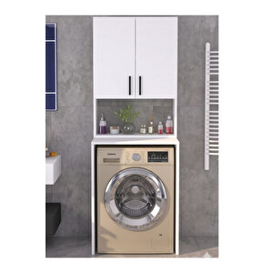 Bleu Çamaşır Makine Dolabı Çok Amaçlı Dolap Banyo Kiler Beyaz Beyaz