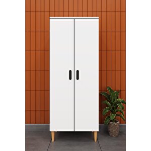 Modern 2 Kapaklı Çok Amaçlı Mutfak Banyo Dolabı %100 Mdf Erzak Kiler Dolabı Fd02 Beyaz