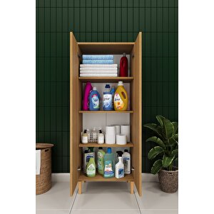Modern 2 Kapaklı Çok Amaçlı Mutfak Banyo Dolabı %100 Mdf Erzak Kiler Dolabı Fd02 Karina