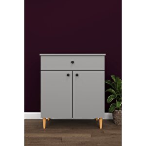Modern Çekmeceli Çok Amaçlı Mutfak Banyo Dolabı %100 Mdf Erzak Kiler Dolabı Fd01 Kül Gri