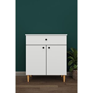 Modern Çekmeceli Çok Amaçlı Mutfak Banyo Dolabı %100 Mdf Erzak Kiler Dolabı Fd01 Beyaz