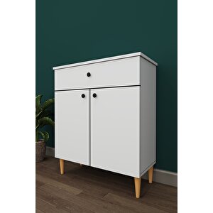 Modern Çekmeceli Çok Amaçlı Mutfak Banyo Dolabı %100 Mdf Erzak Kiler Dolabı Fd01 Beyaz