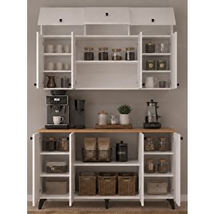 Öykü 150 Cm 18mm Mdf Tezgahlı Mutfak Dolabı Hazır Mutfak Ünitesi