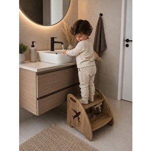 % 100 Mdf Montessori Çocuk Banyo Mutfak Lavabo Merdiven Çok Amaçlı Tabure