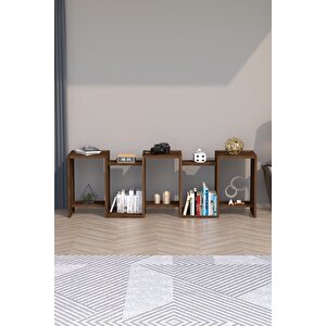 Zero Dekoratif Kitaplık Ceviz