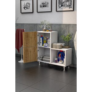 2 Kapaklı L Çok Amaçlı Banyo Dolabı Çam Çağla
