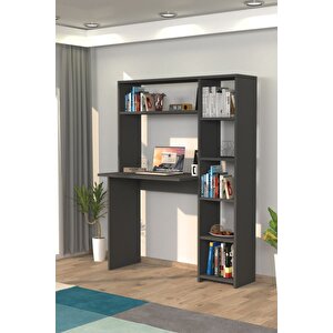 Duru Kitaplıklı Çalışma Masası Antrasit Antrasit