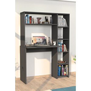 Duru Kitaplıklı Çalışma Masası Antrasit Antrasit