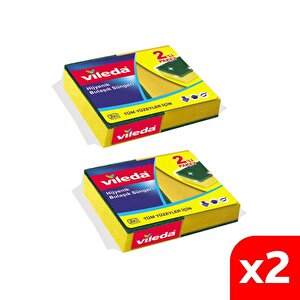 2 Paket 2 Li Yeşil Klasik Düz Sünger