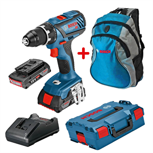 Gsr 18v-28 (2 X 2.0 Ah) Çift Akülü Vidalama + L-boxx - 06019h4102 - Bosch Sırt Çantası
