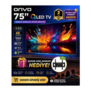75 Qled 4k Ultra Hd Smart Google Tv  Hdr10  Dolby Audio  Wi-fi  Duvar Askı Aparatı Hediyeli