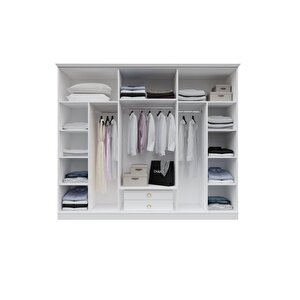 Zeren White 6 Kapılı Gardırop