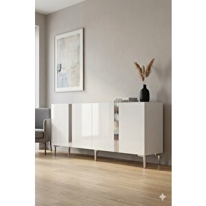 Ka1898bs Anka Konsol Ve Tv Sehpası Beyaz-silver 180cm