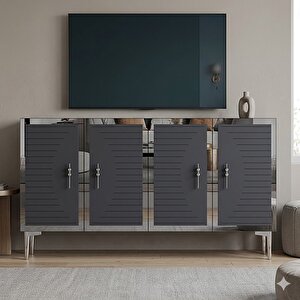 Ka1207as Tuna Konsol Ve Tv Sehpası Antrasit-silver 120cm