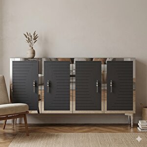 Ka1207as Tuna Konsol Ve Tv Sehpası Antrasit-silver 120cm