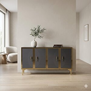 Ka1207ag Tuna Konsol Ve Tv Sehpası Antrasit-gold 120cm