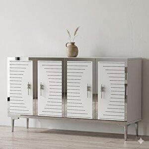 Ka1207bs Tuna Konsol Ve Tv Sehpası Beyaz-silver 120cm