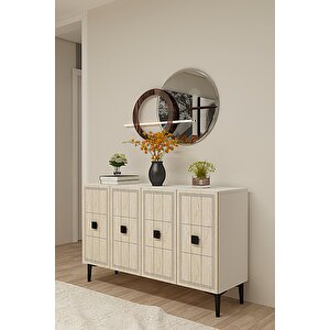 Ka1202bt Yuka Konsol Ve Tv Sehpası Beyaz - Traverten 120cm