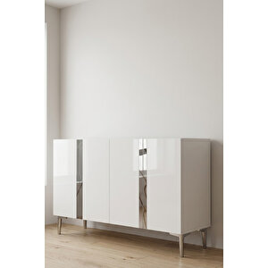 Ka1298bs Anka Konsol Ve Tv Sehpası Beyaz-silver 120cm