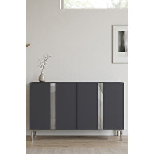 Ka1298as Anka Konsol Ve Tv Sehpası Antrasit-silver 120cm