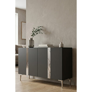 Ka1298as Anka Konsol Ve Tv Sehpası Antrasit-silver 120cm