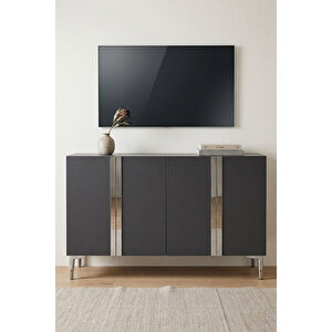 Ka1298as Anka Konsol Ve Tv Sehpası Antrasit-silver 120cm