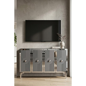 Ka1216as Pega Konsol Ve Tv Sehpası Antrasit-silver 120cm