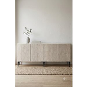 Ka1813bt Corsa Konsol Ve Tv Sehpası Beyaz-traverten 180cm