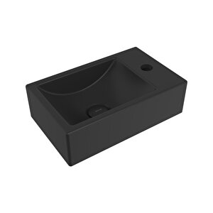 Milano 37 Cm Dar Sağ Lavabo 1419-004-0126 Mat Siyah