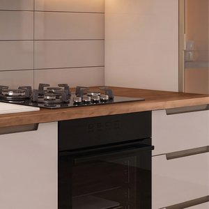 Eymense Hera 290 Cm Mutfak Dolabı Seti %100 Mdf Ledli Boy Dolaplı Fırın Modüllü Çekmeceli Lavabolu Mutfak Dolabı Takımı 8 Modül Tezgah Dahil Bej