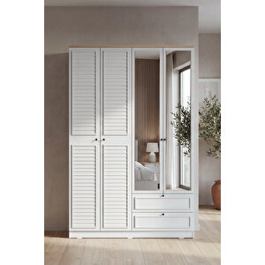 Taiga 4 Kapaklı 2 Çekmeceli Gardırop/dolap Y:210 G:137 D:52