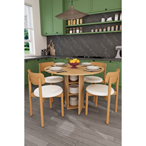 Modern Dolaplı 4 Kişilik Mutfak Yemek Masası Ve Sandalye %100 Mdf Mutfak Yemek Odası Masası Takımı Ymt04