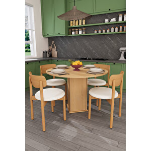 Modern Dolaplı 4 Kişilik Mutfak Yemek Masası Ve Sandalye %100 Mdf Mutfak Yemek Odası Masası Takımı Ymt04